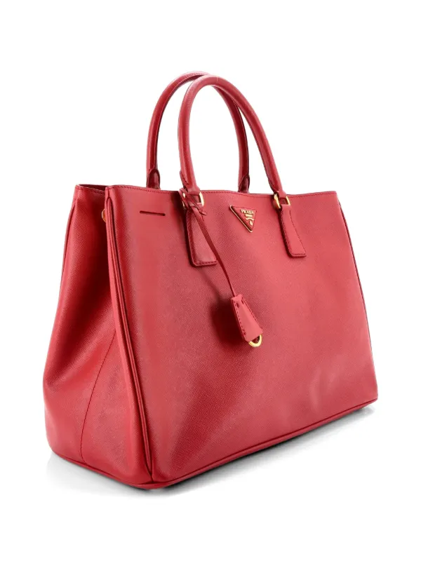 PRADA サフィアーノレザー・ハンドバッグ　ギャランティ　赤 Prada Pre-Owned ルクス オープン サフィアーノレザー ラージ