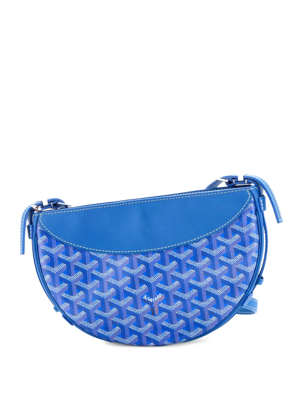 Goyard Pre-Owned Hirondelle Coated Canvas and Leather shoulder bag - Blu