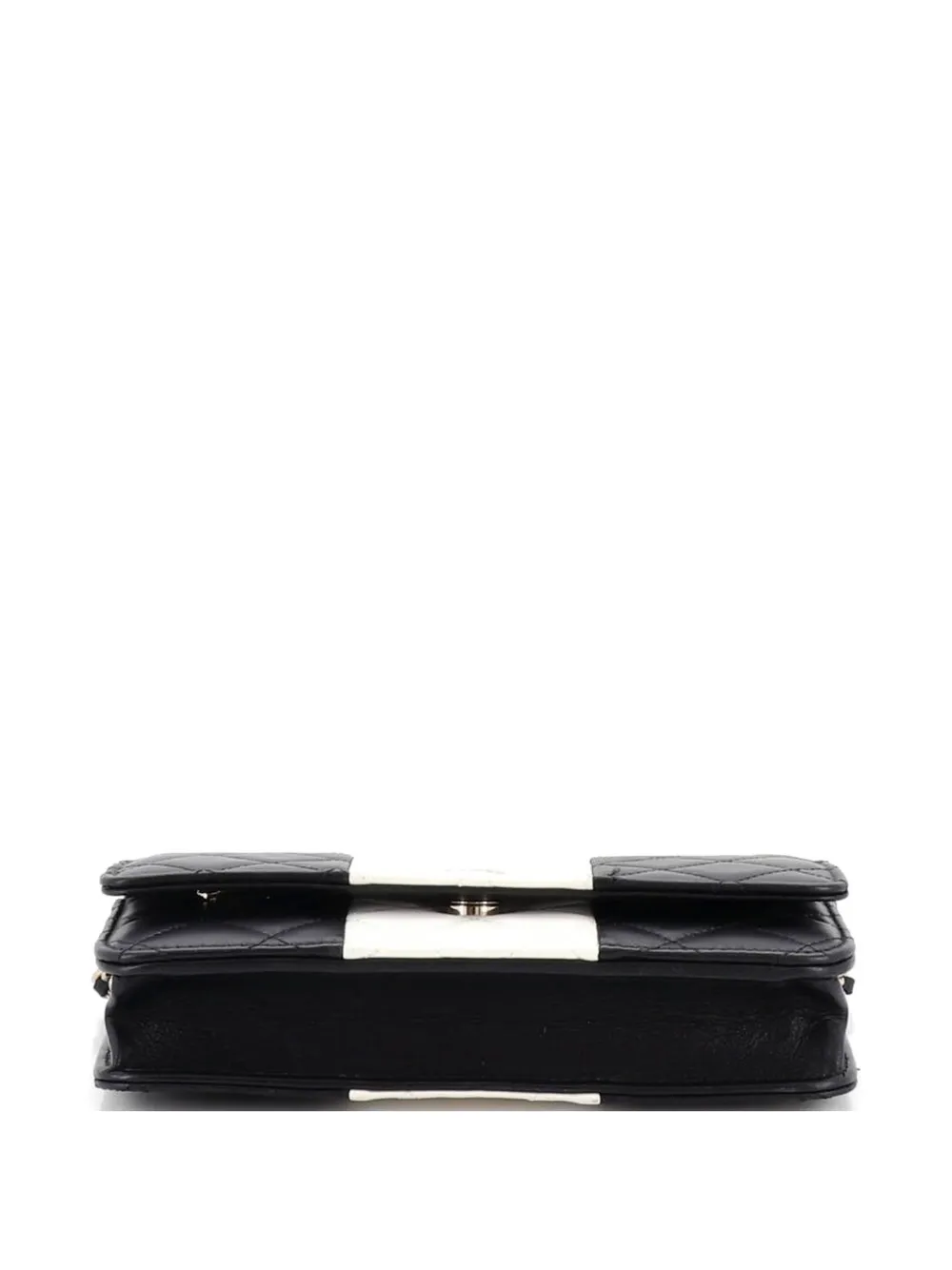 Bicolor Two Tone Wallet On Chain Quilted Lambskin Crossbody Bag