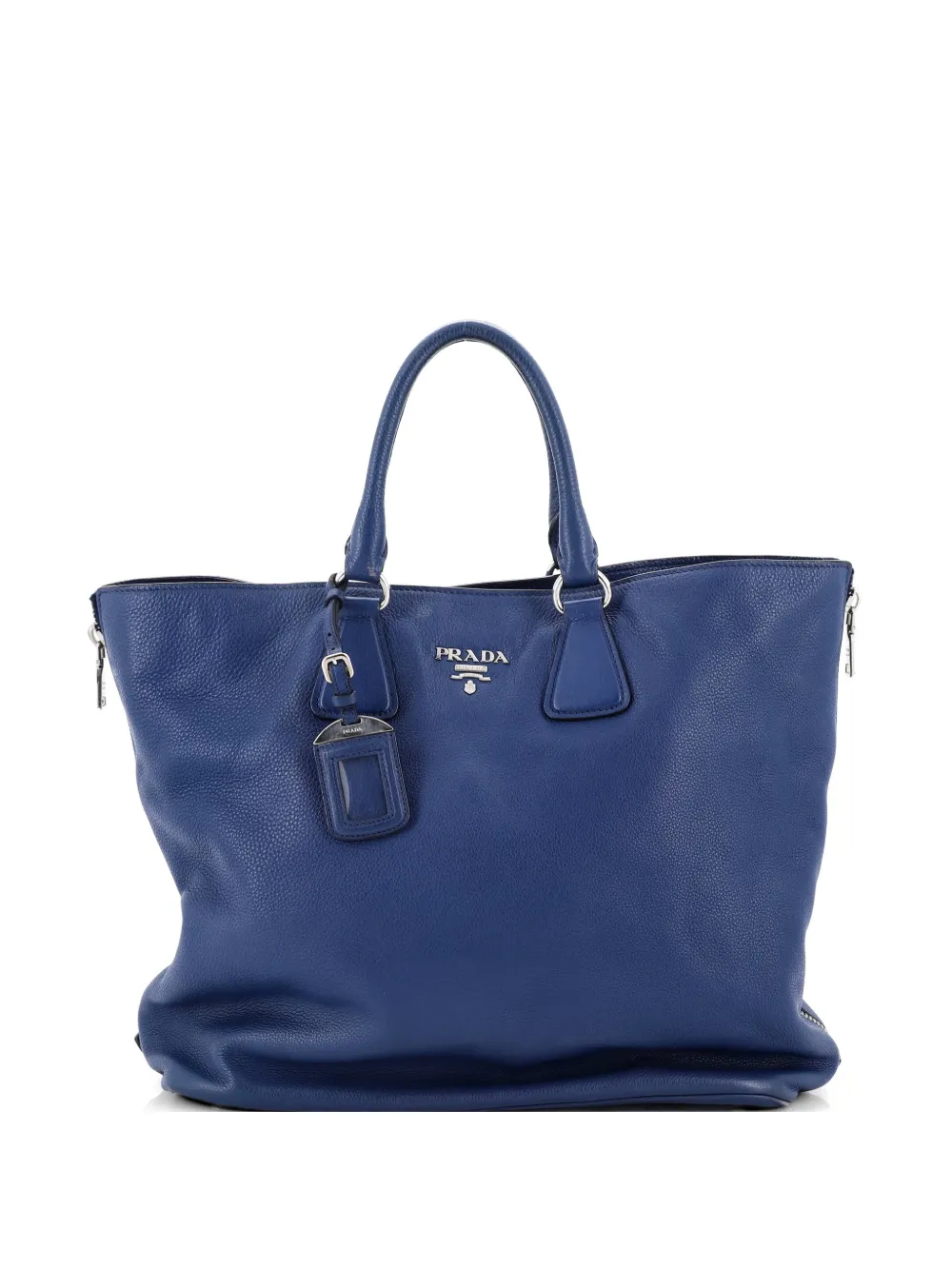 Prada Pre-Owned Side Zip Convertible Vitello Daino Medium tote bag - Blu