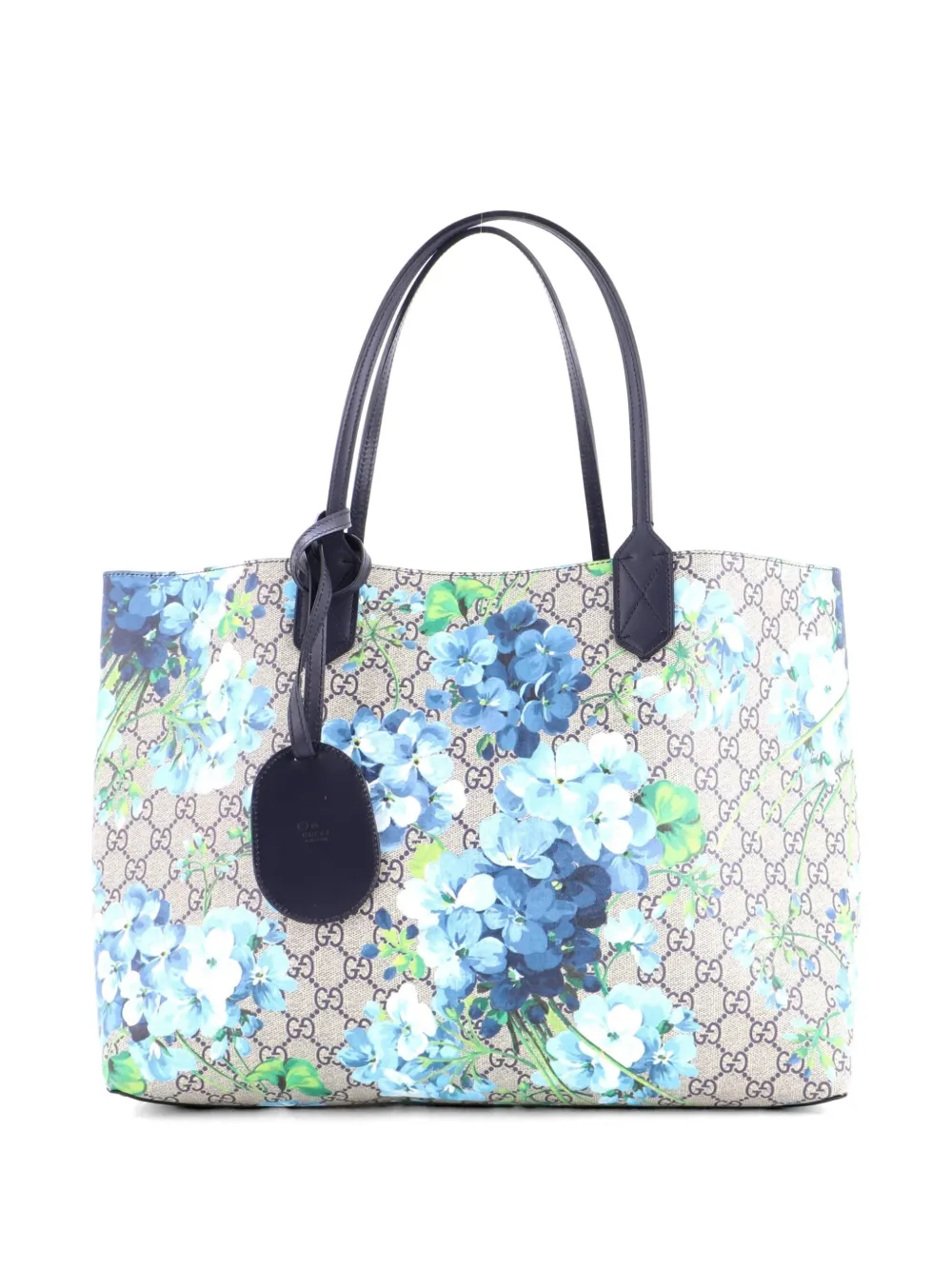 Gucci Pre-Owned Reversible Blooms GG Print Leather Medium tote bag - Blu