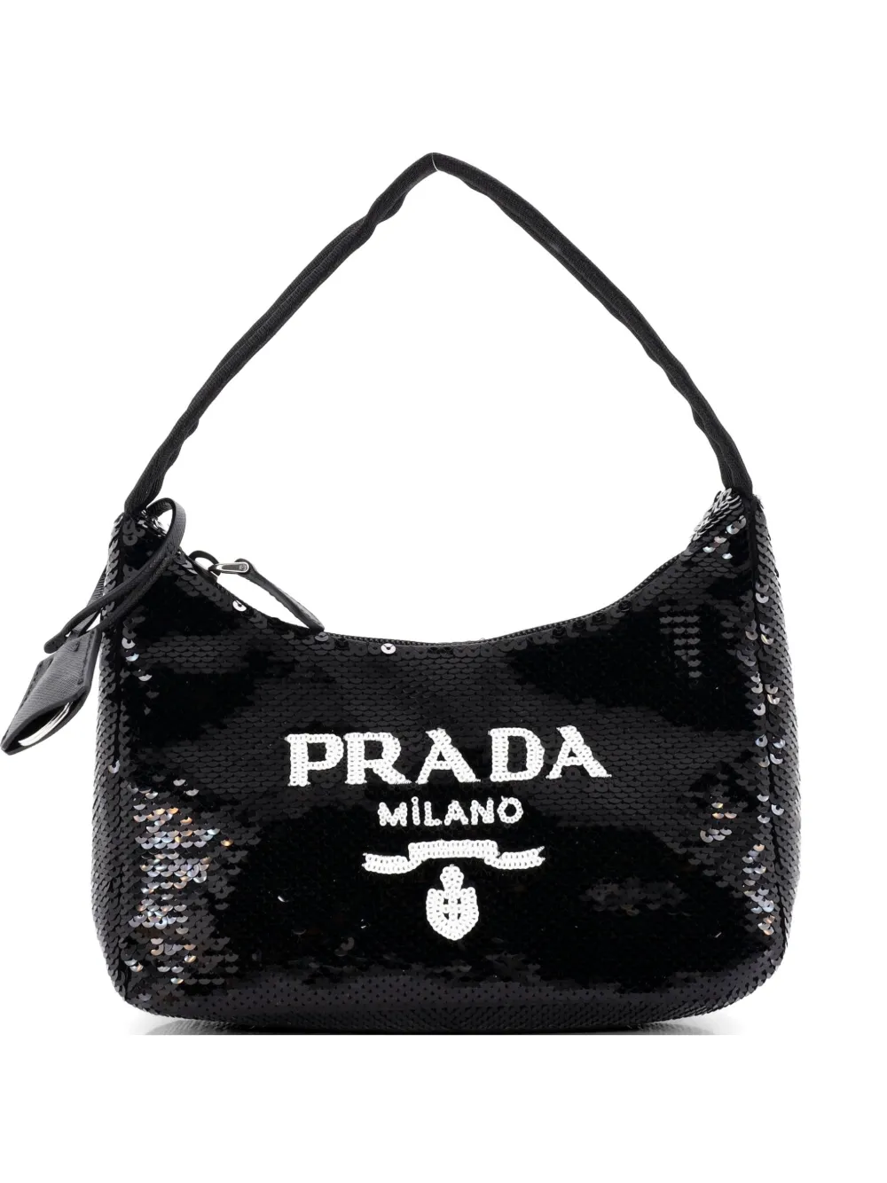 Prada Pre-Owned Re-Edition 2000 Sequins Mini hobo bag - Nero