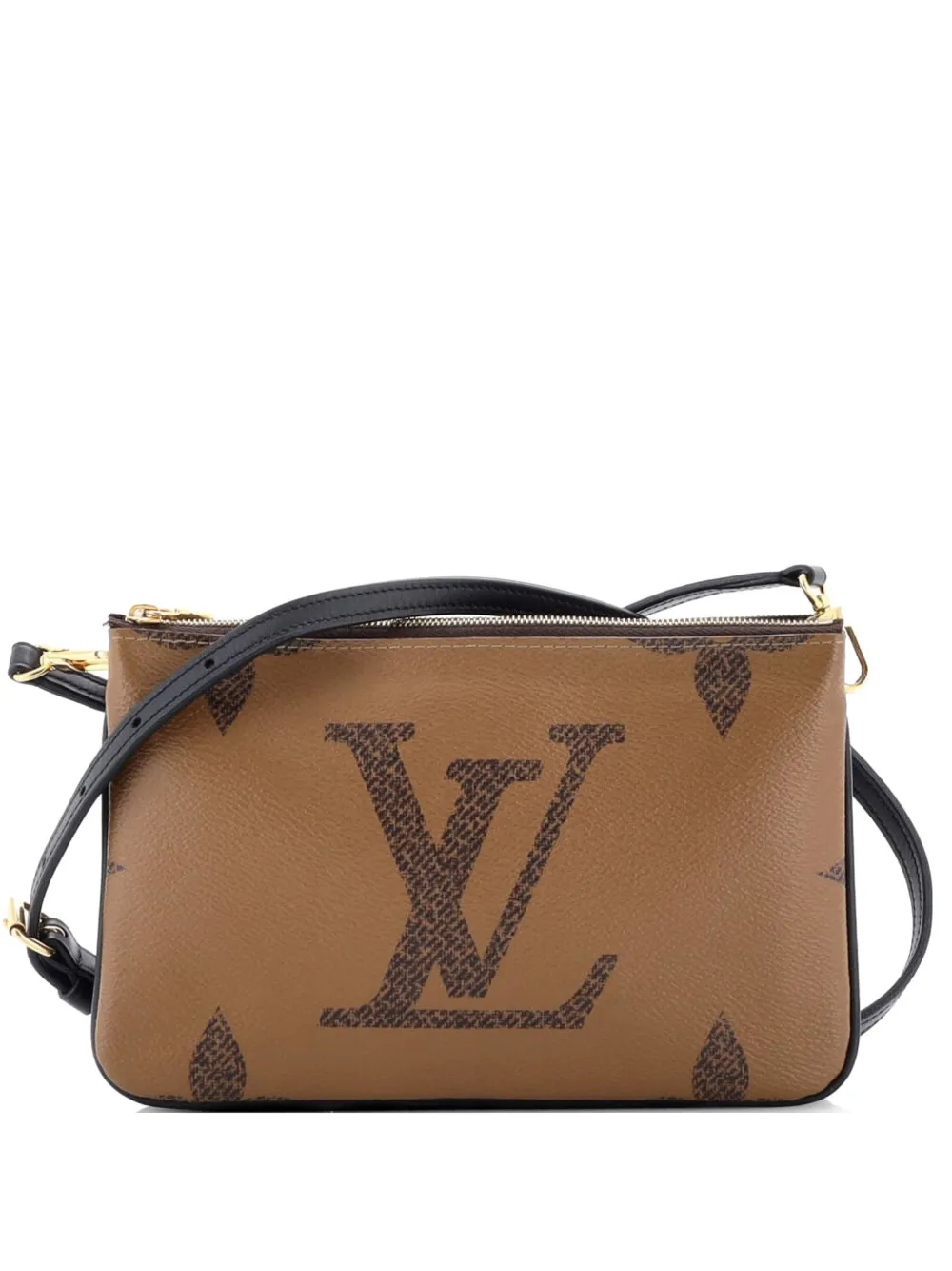 Louis Vuitton Pre-Owned Double Zip Pochette Reverse Monogram Giant clutch bag - Marrone