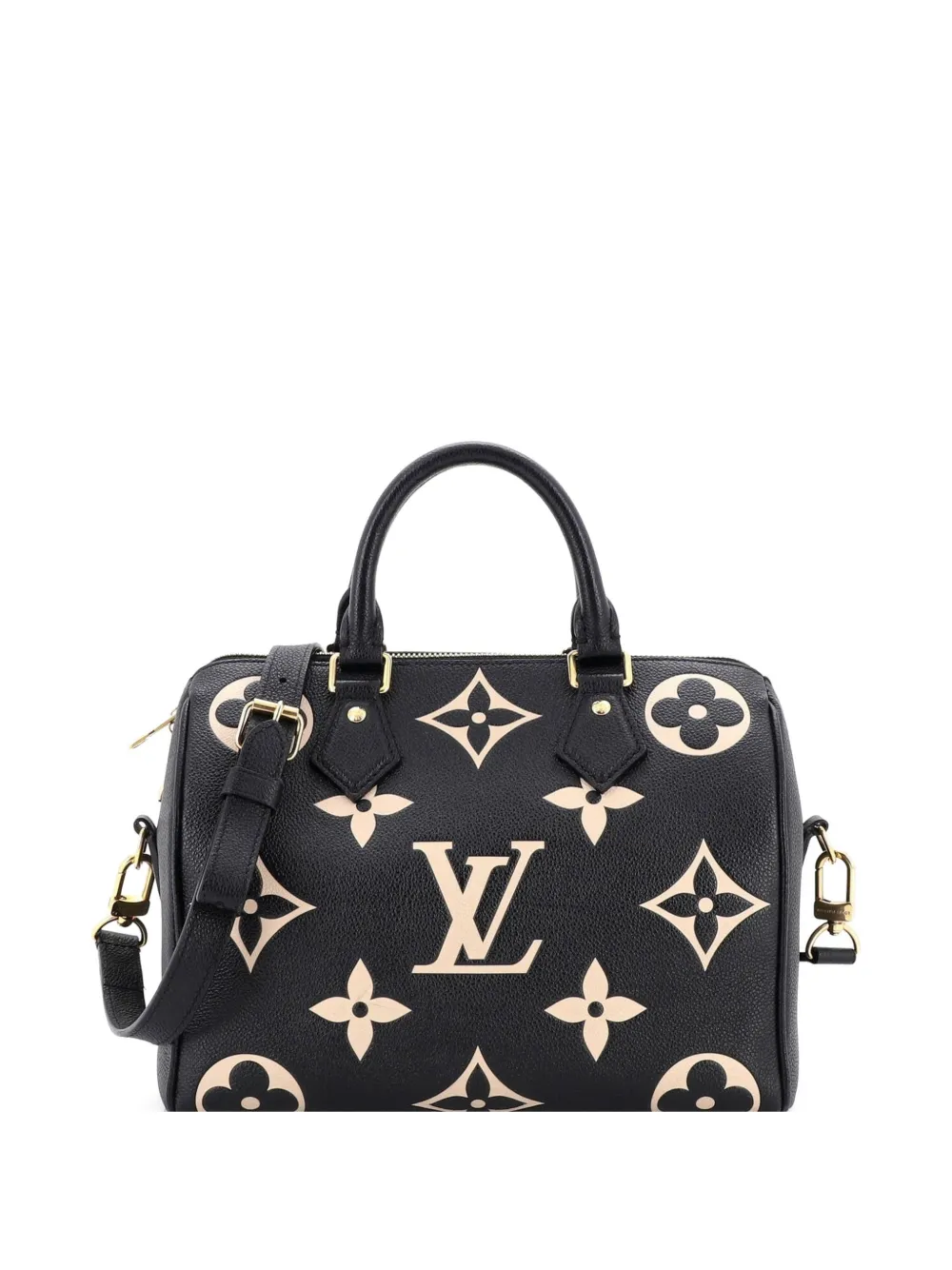 Louis Vuitton Pre-Owned Speedy Bandouliere Bag Bicolor Monogram Empreinte Giant 25 handbag - Nero