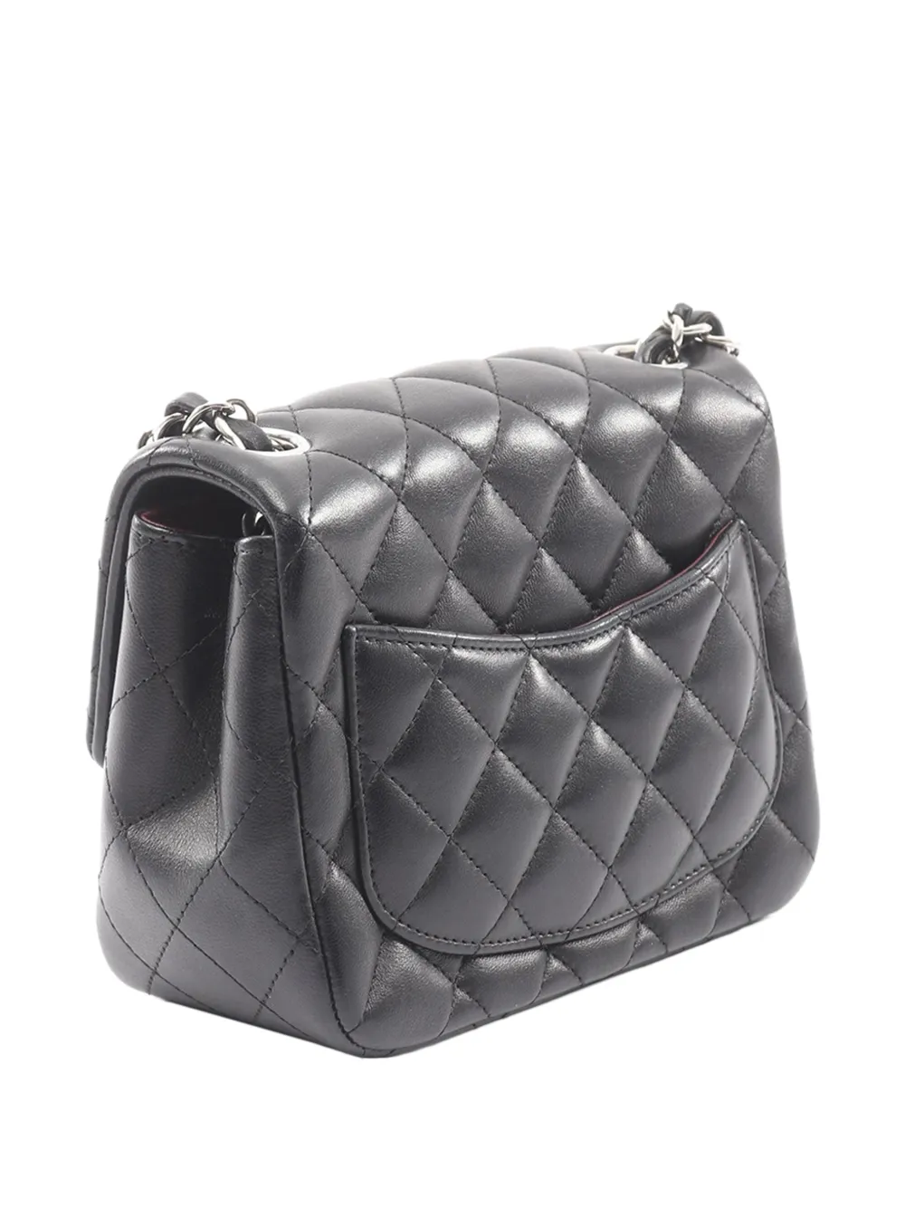 2017-2018 Mini Square Classic Lambskin Single Flap Crossbody Bag