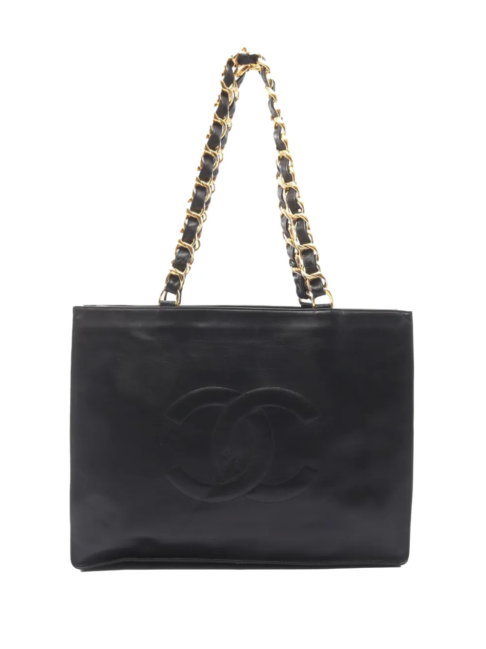 CHANEL Pre-Owned 1996-1997 CC Lambskin Chain tote bag - Nero