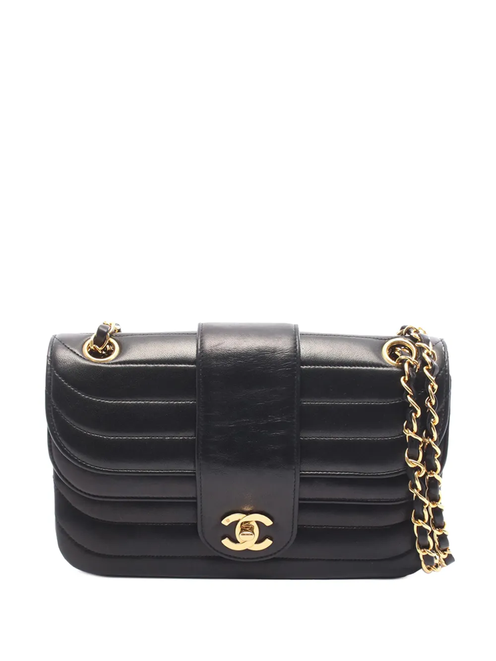 CHANEL Pre-Owned 1991-1994 Lambskin Mademoiselle Flap shoulder bag - Nero