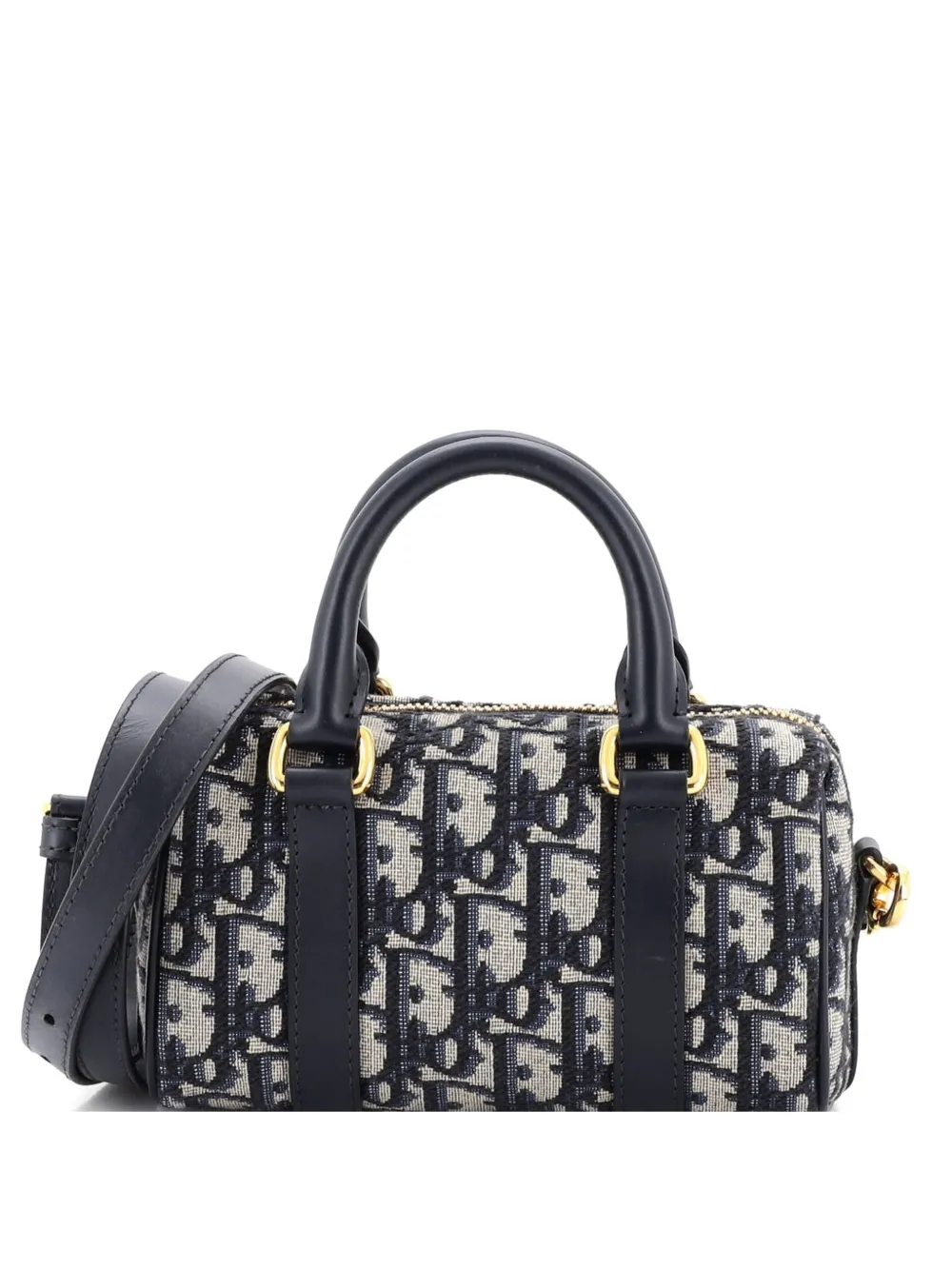 Christian Dior Pre-Owned Groove Convertible Bowling Bag Oblique Canvas Nano handbag - Blau