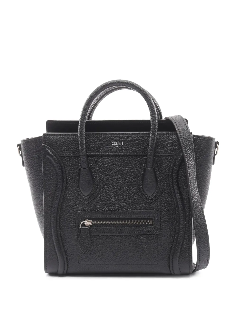 Celine Pre-Owned 2010-2026 Nano Leather Luggage Tote satchel - Nero