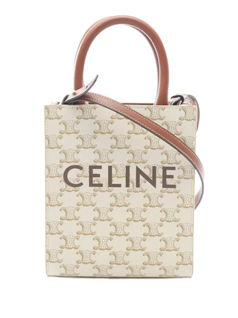 Celine Pre-Owned mini sac à bandoulière Vertical Cabas en toile enduite Triomphe (2021-2026)
