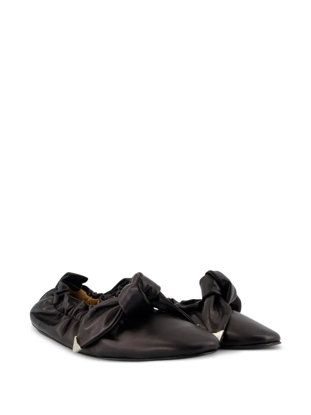  Toga Pulla Ruched-detail Ballet Flats - Black 