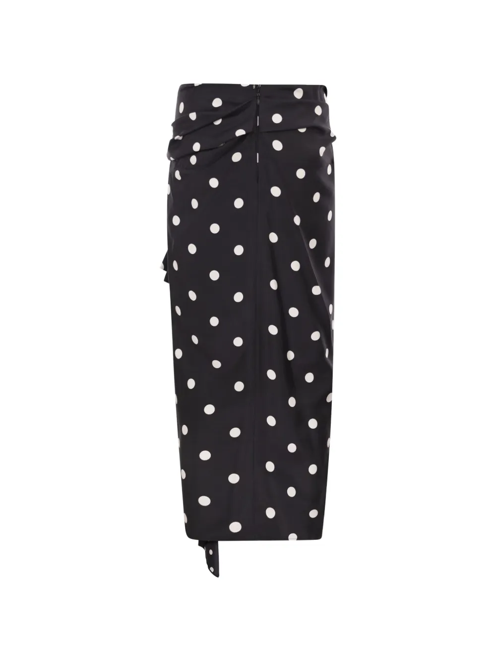  Sportmax Jupe à Pois Avec Nœud - Noir 