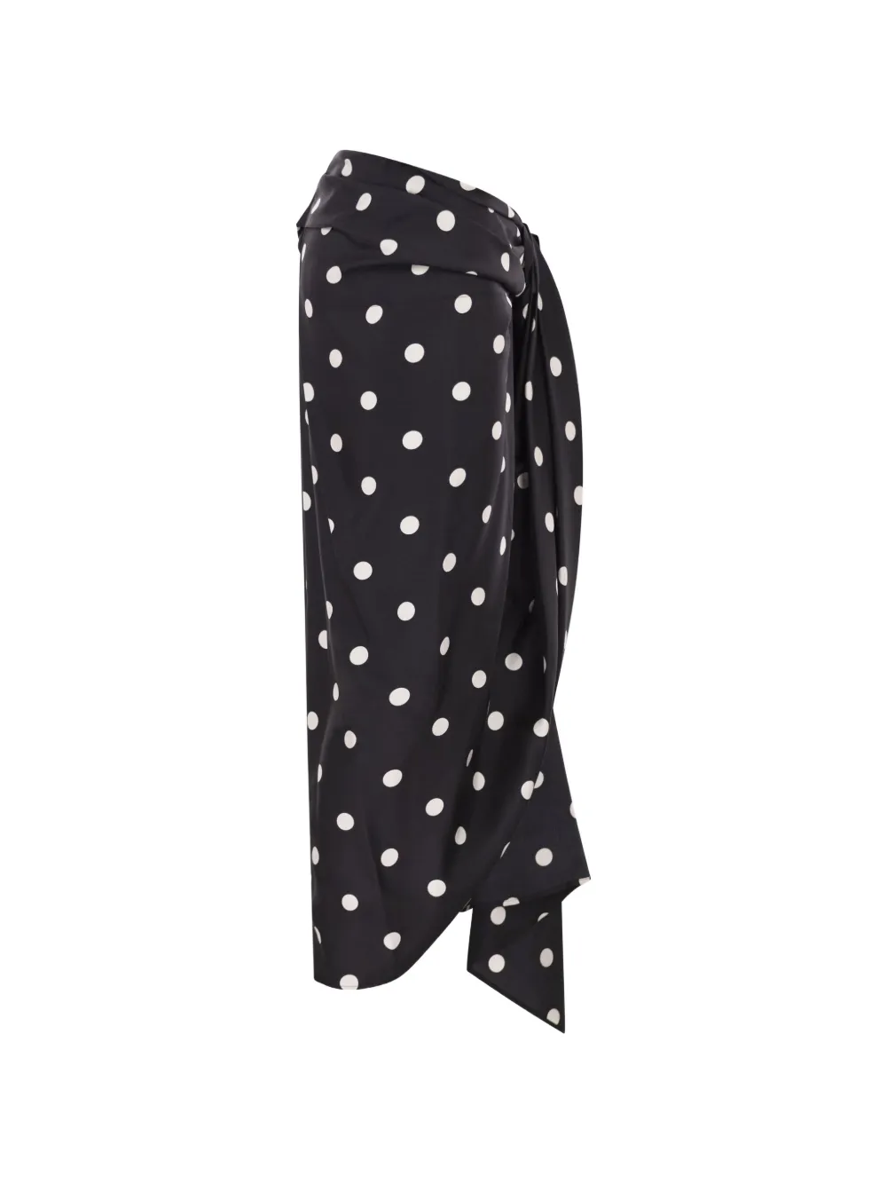  Sportmax Jupe à Pois Avec Nœud - Noir 