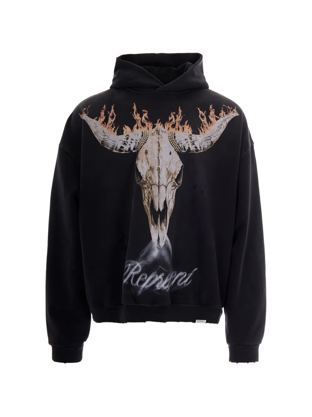 Represent print hooded sweatshirt - Nero