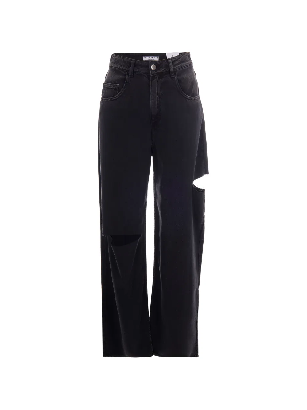 ICON DENIM cut-out jeans - Nero