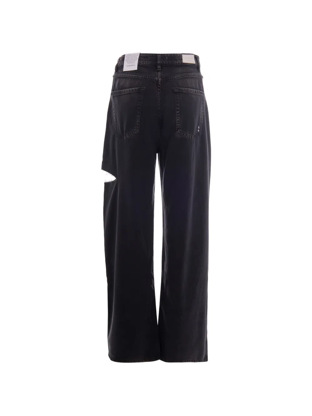 Icon Denim Cut-out Jeans - Black 