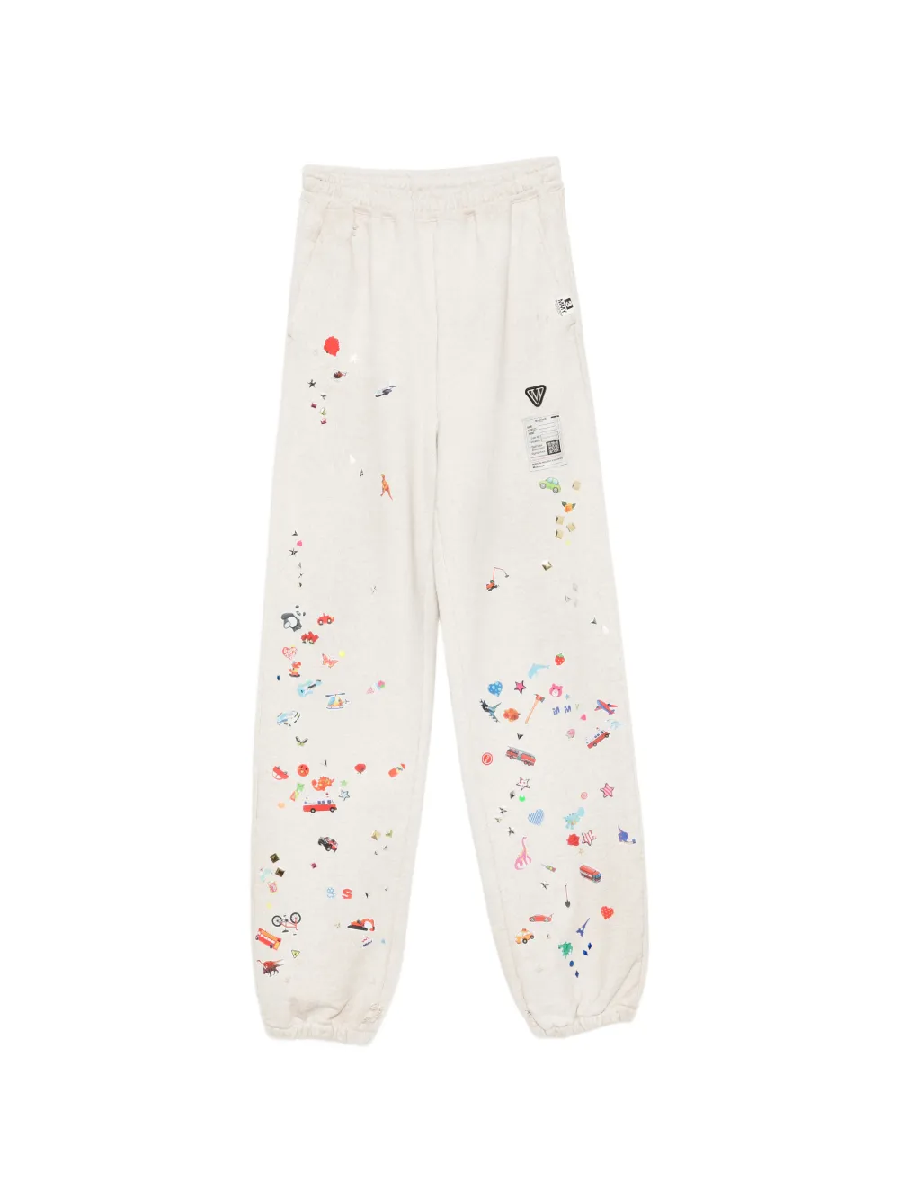 Maison MIHARA YASUHIRO sticker-print track pants - Toni neutri