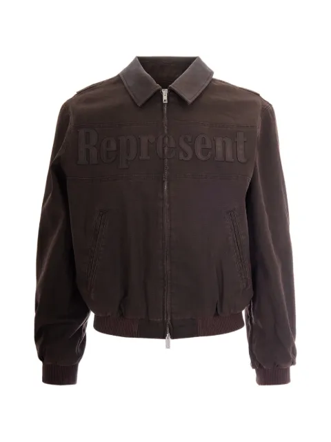 Represent embossed collar jacket