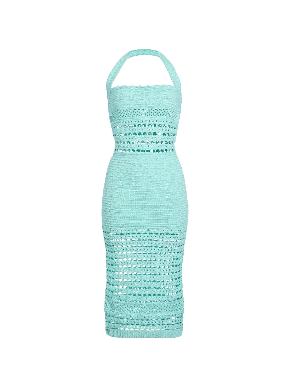 Retrofete Jaycee crochet halter midi dress - Blu