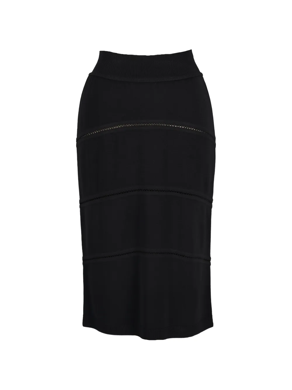 Alaïa Pre-Owned knitted pencil skirt - Black