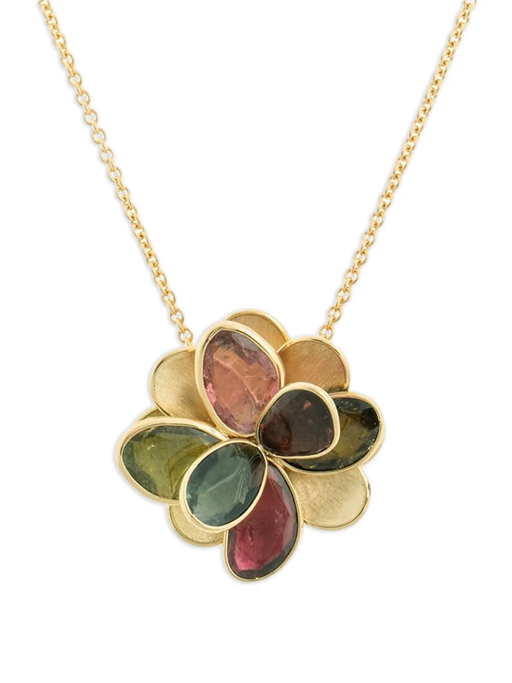  Marco Bicego Tourmaline Flower Necklace - Gold 