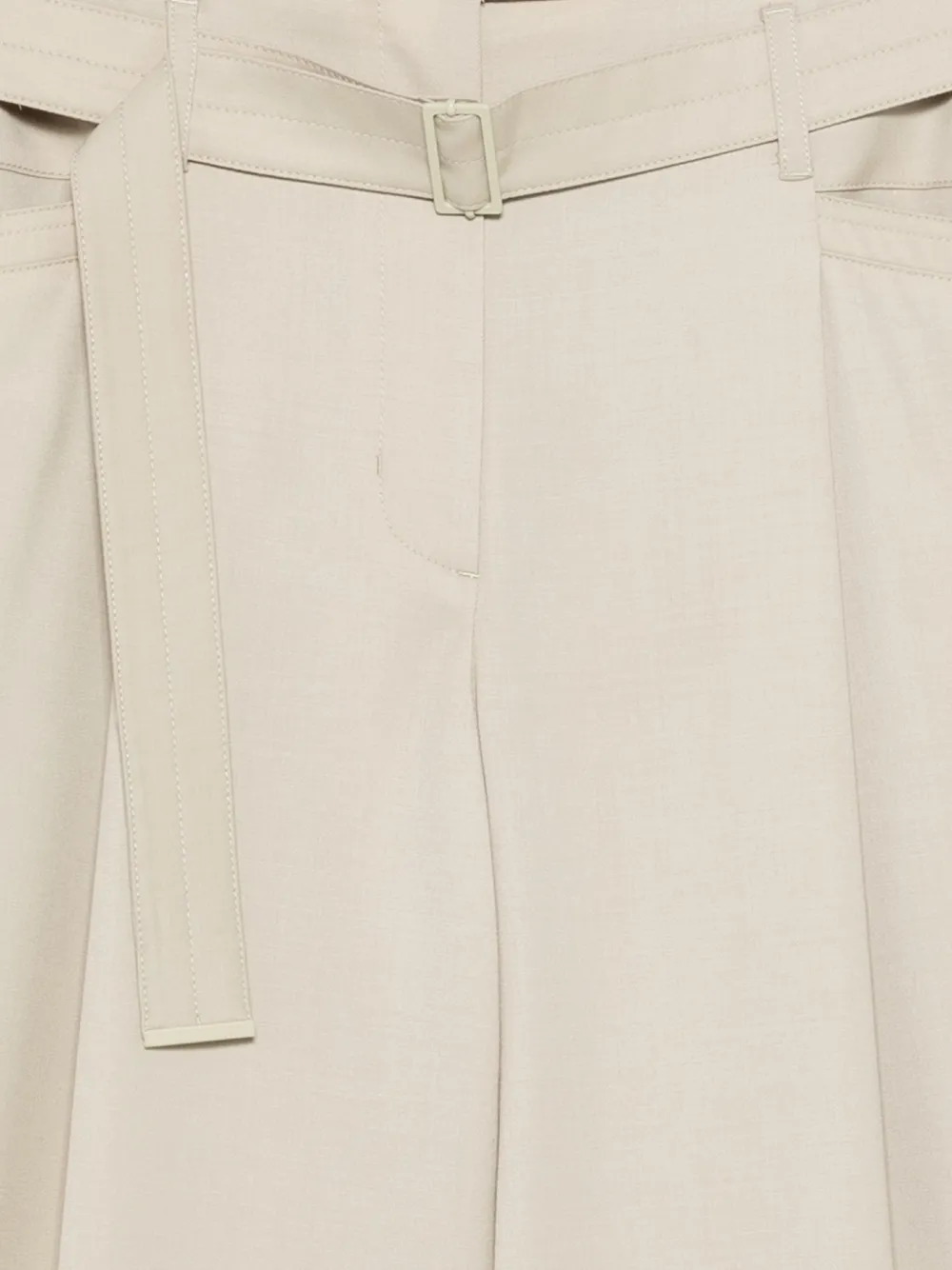  Low Classic Buckle Belt Trousers - Neutrals 