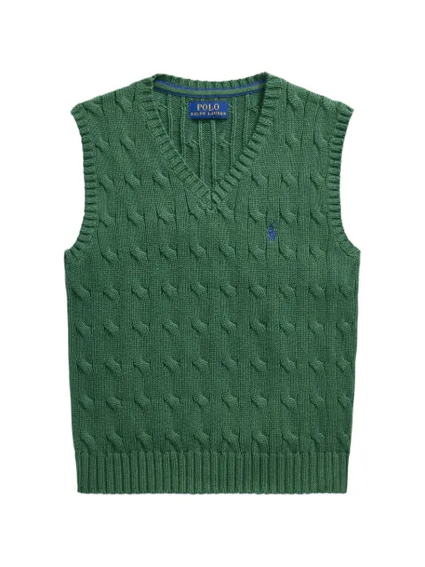 POLO RALPH LAUREN KIDS Pony Pullunder mit Zopfmuster