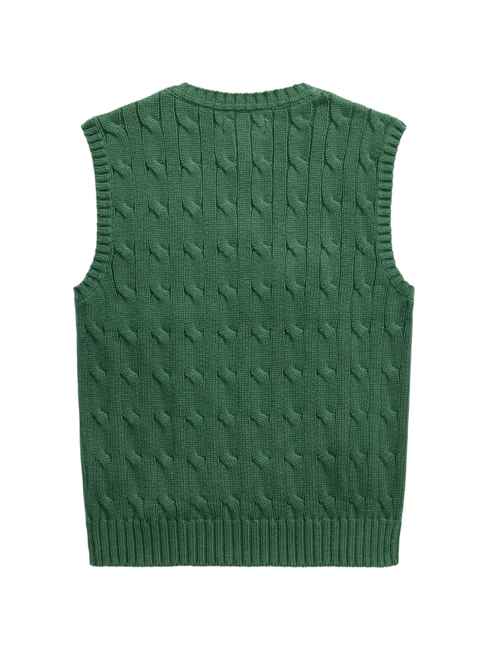 POLO RALPH LAUREN KIDS Pony kabelgebreid vest Groen