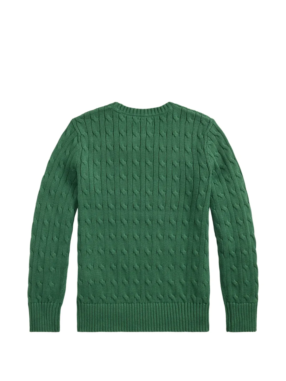POLO RALPH LAUREN KIDS Kabelgebreide trui met geborduurd logo Groen