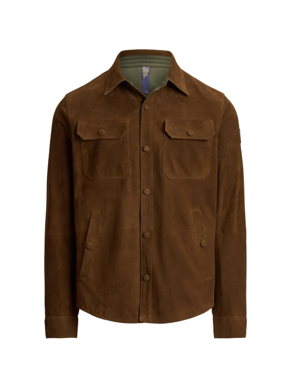 Polo Ralph Lauren Giacca reversibile in pelle scamosciata e taffettà - Marrone