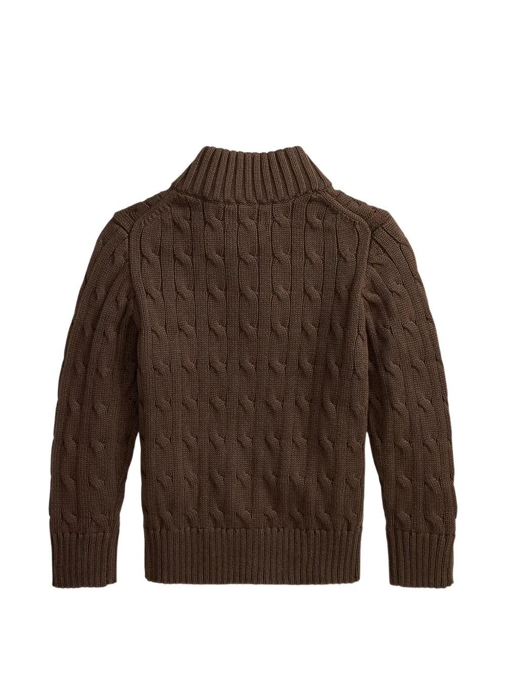 POLO RALPH LAUREN KIDS Pony kabelgebreide top Bruin