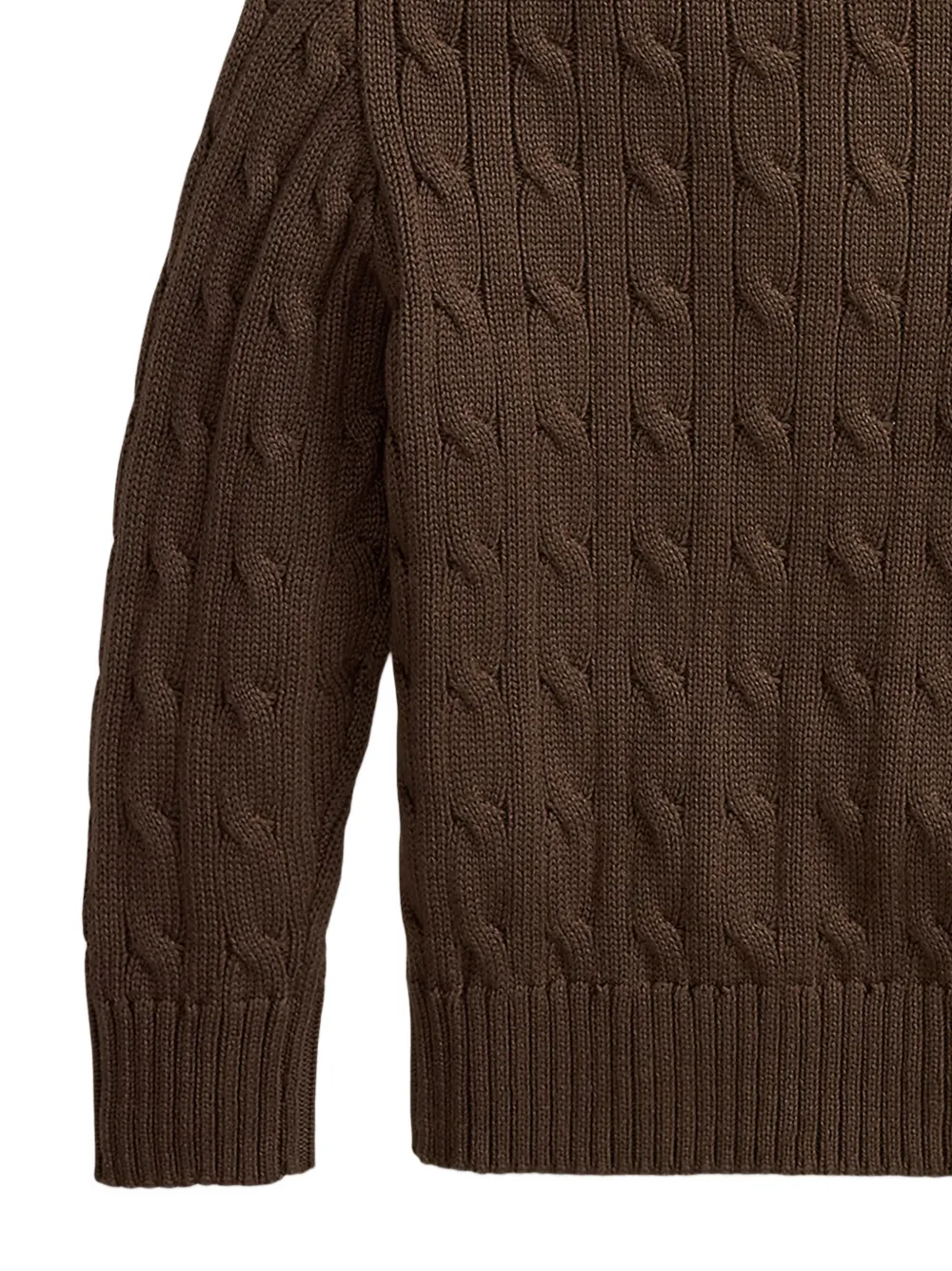 POLO RALPH LAUREN KIDS Pony kabelgebreide top Bruin