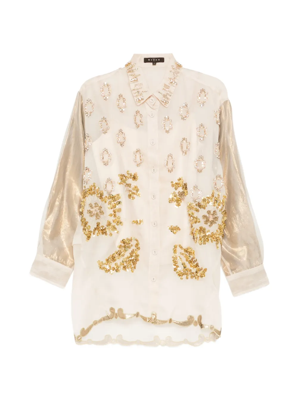 Biyan sequin-embellished shirt - Toni neutri