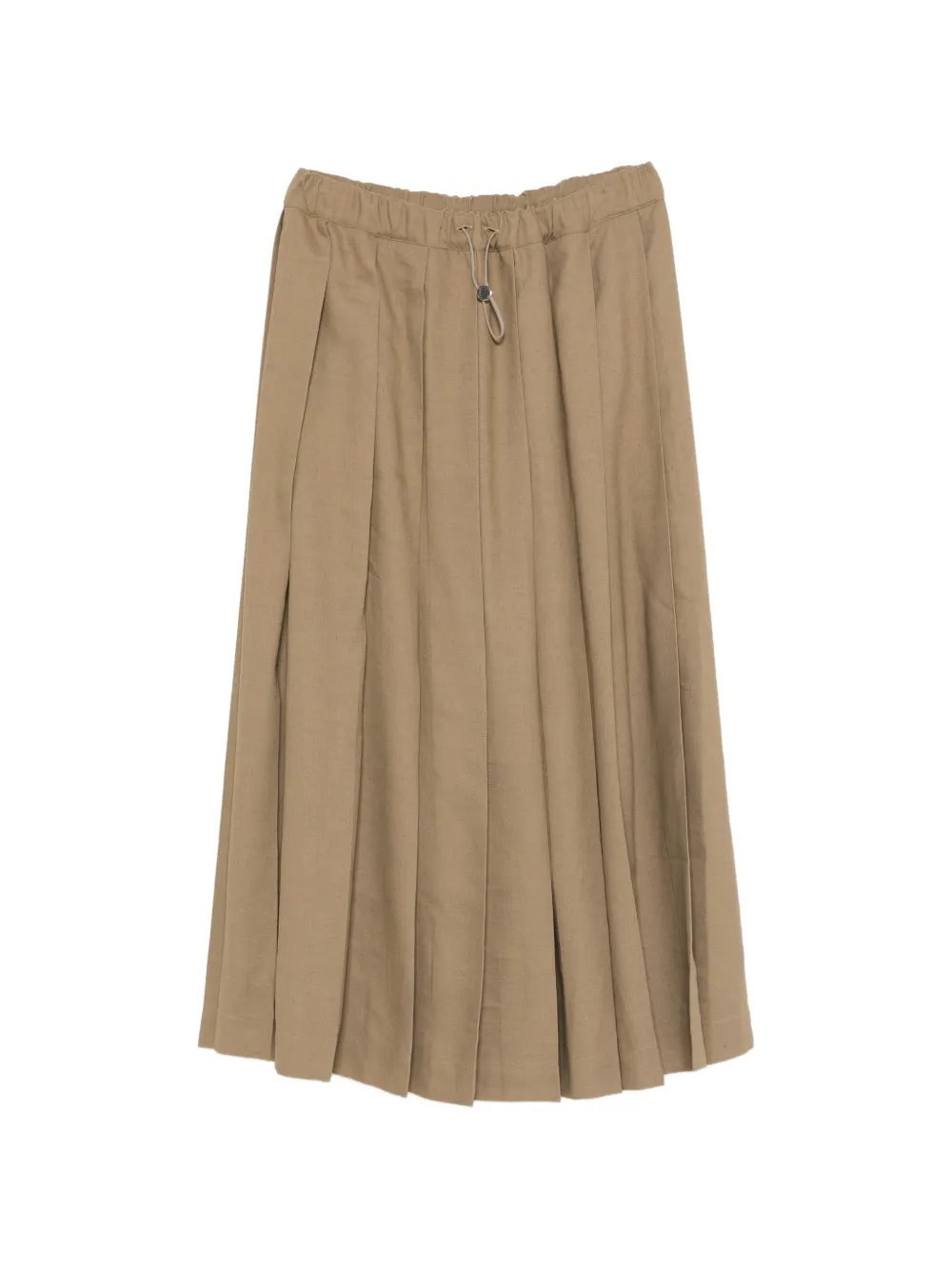 Fabiana Filippi drawstring-fastening pleated midi skirt - Marrone