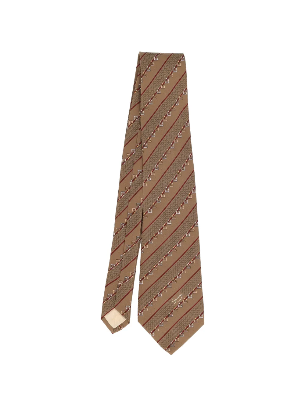 Gucci Pre-Owned horsebit-pattern tie - Toni neutri