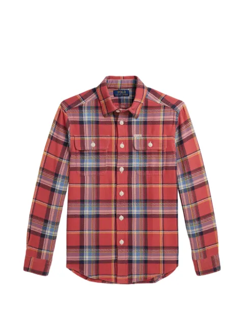 POLO RALPH LAUREN KIDS check-print button-down shirt