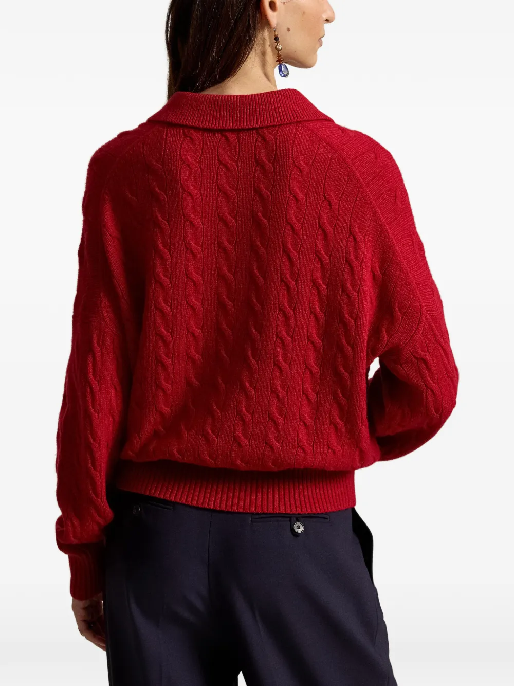 Polo Ralph Lauren Kabelgebreide polotrui Rood