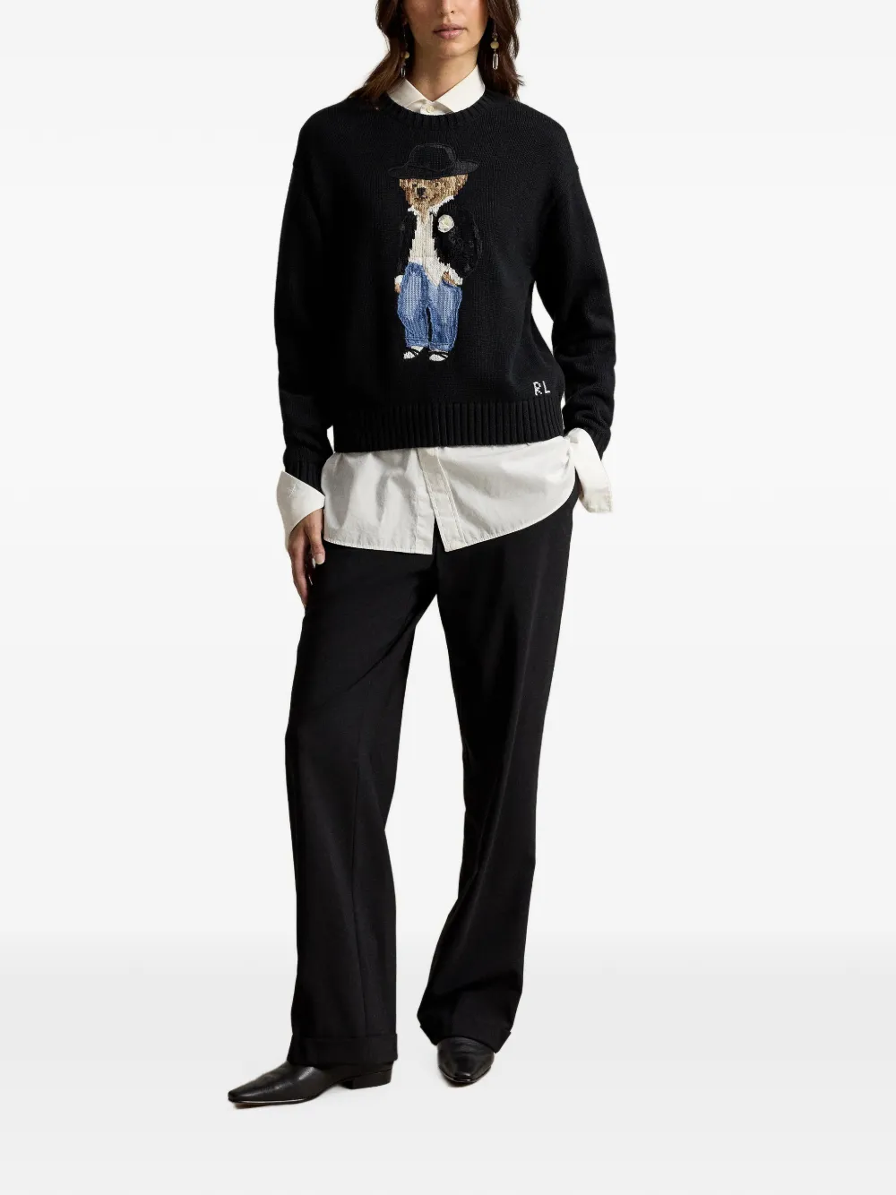 Polo Ralph Lauren Intarsia trui Zwart