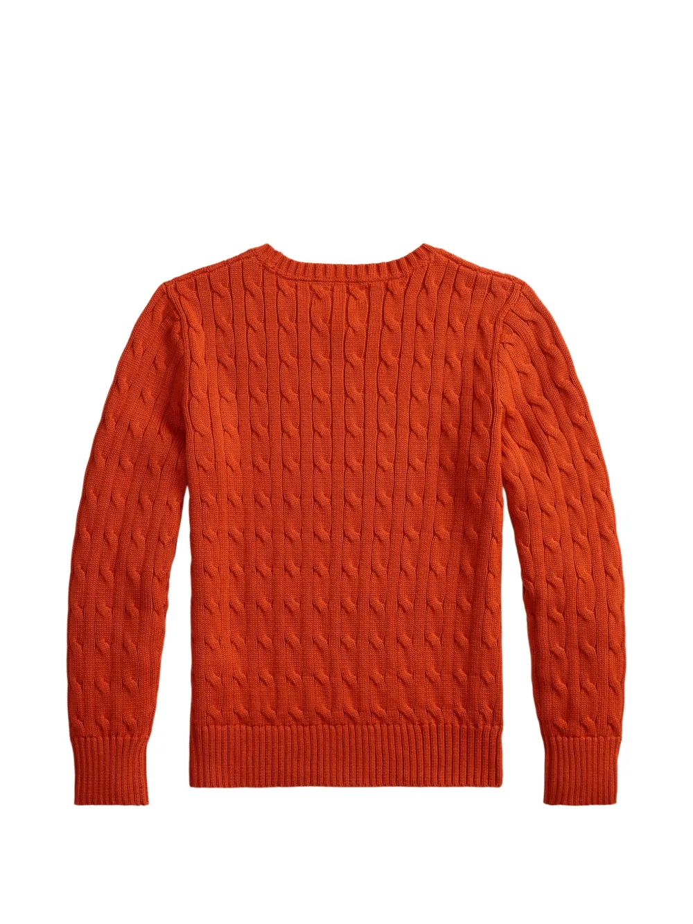 POLO RALPH LAUREN KIDS Kabelgebreide katoenen top Oranje
