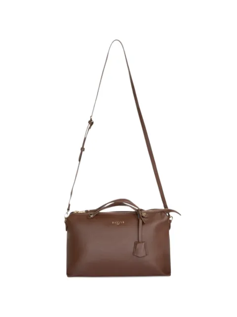 Gaelle logo-lettering pebble-grain tote bag