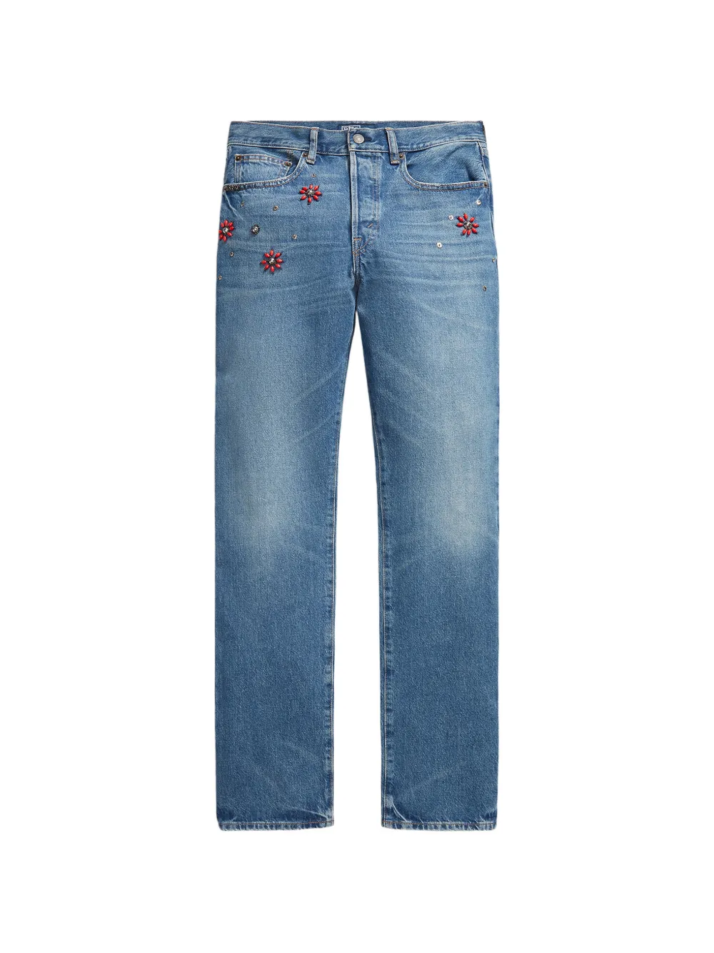 Polo Ralph Lauren Jeans dritti con decorazione - Blu