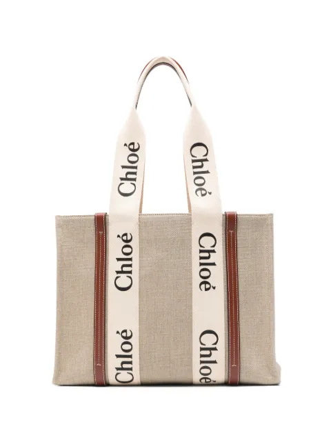 Chloé Borsa tote media con logo