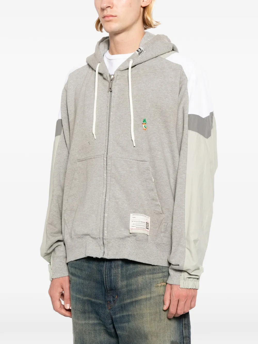 Maison MIHARA YASUHIRO Hoodie met colourblocking Grijs
