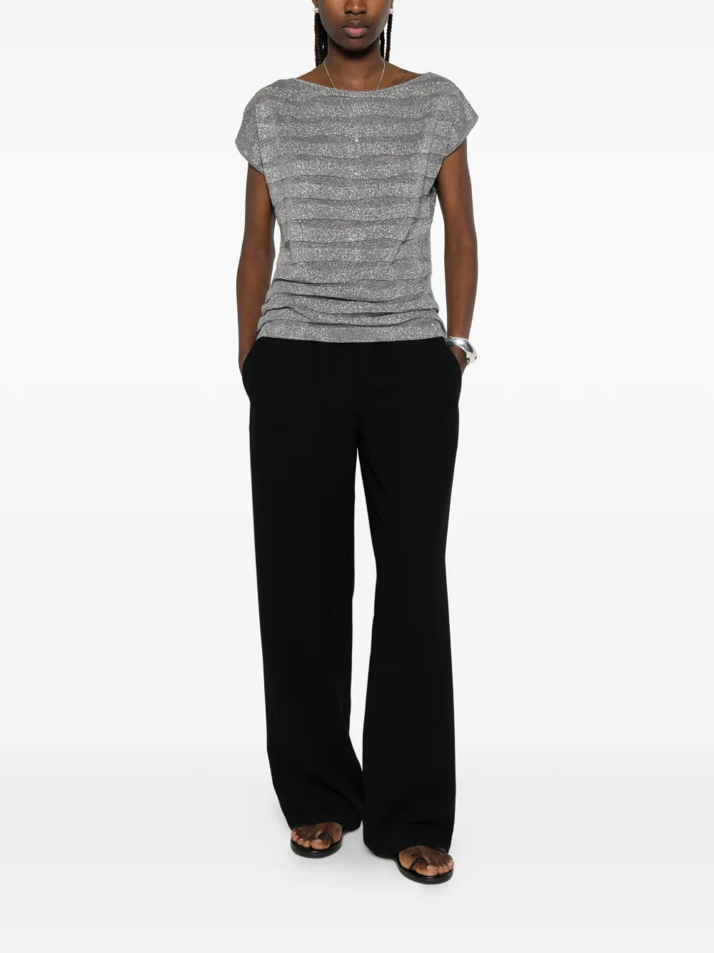  Neera Camiseta A Rayas - Gris 