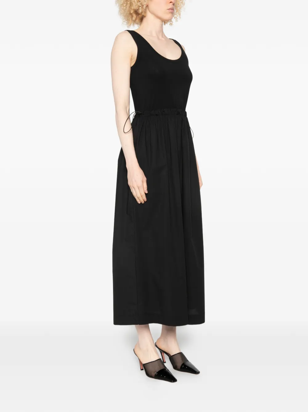 Alpha Studio Vestido Midi Sin Mangas - Negro 
