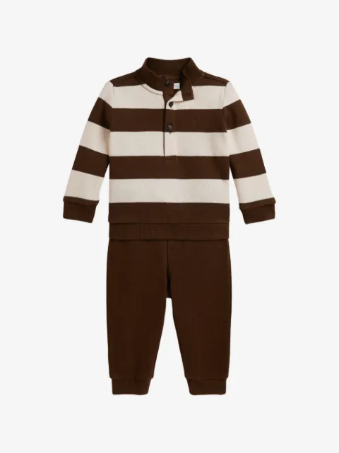 POLO RALPH LAUREN KIDS striped trouser and polo shirt set