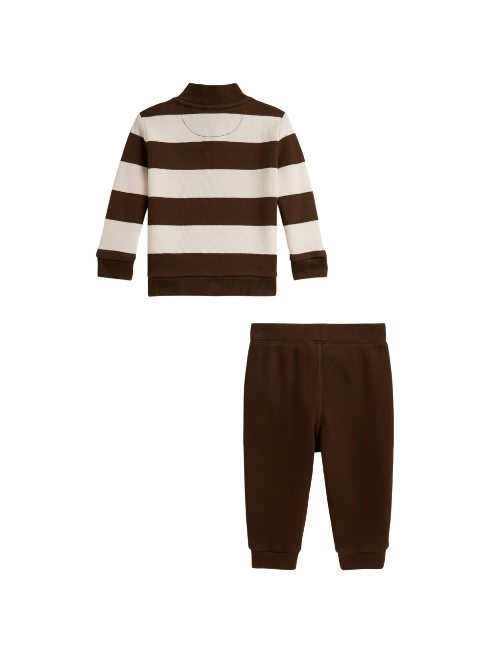 POLO RALPH LAUREN KIDS Gestreept poloshirt en broek Bruin