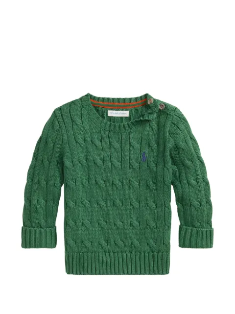 POLO RALPH LAUREN KIDS pull à maille torsadé en coton