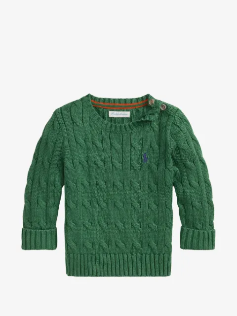 POLO RALPH LAUREN KIDS cable-knit cotton sweater