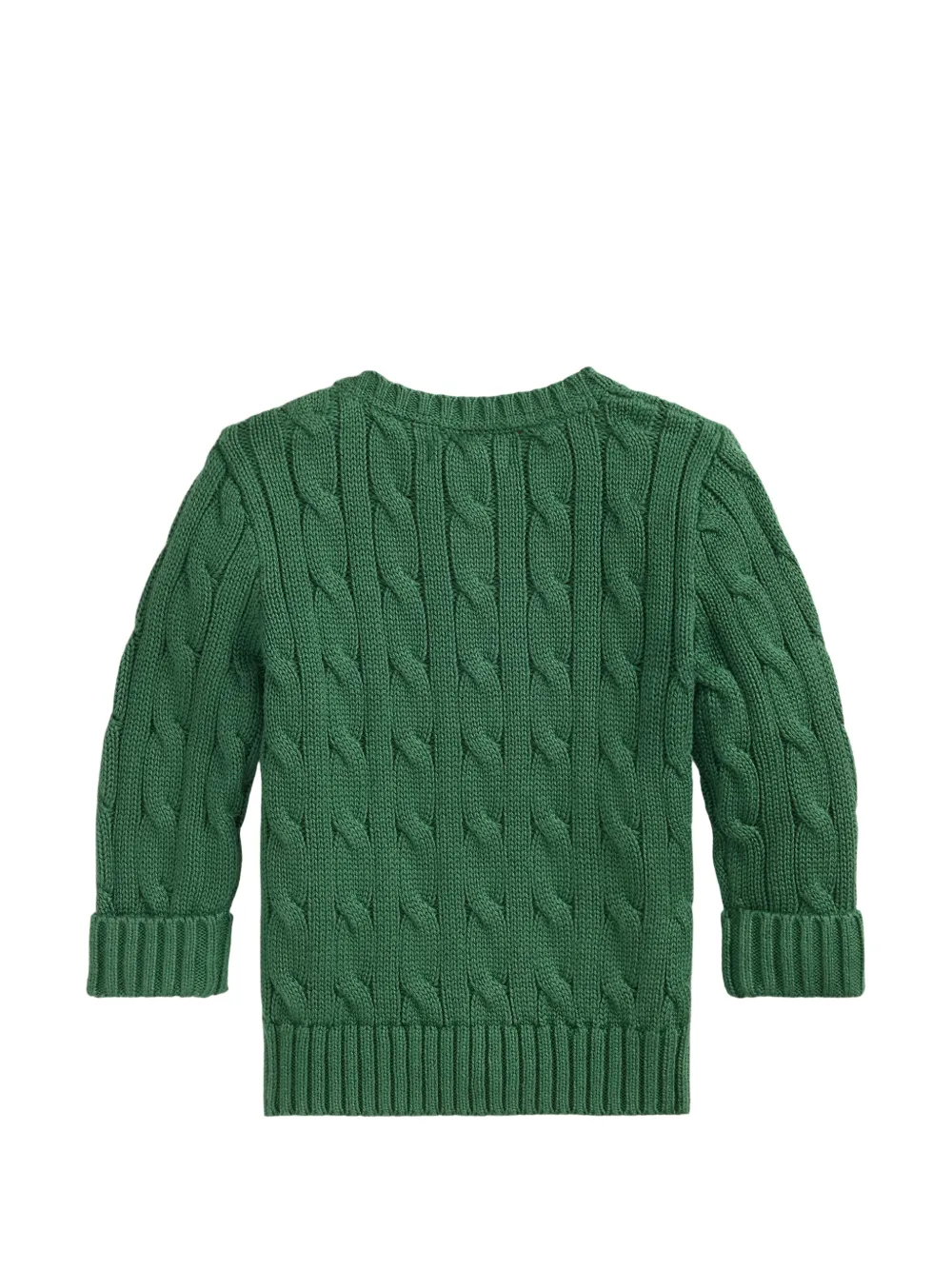 POLO RALPH LAUREN KIDS Kabelgebreide katoenen trui Groen